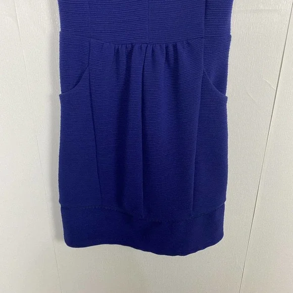 Anthropologie Maeve NWT Blue Ottoman Cocktail Dress Size Petite Small. - Picture 4 of 15